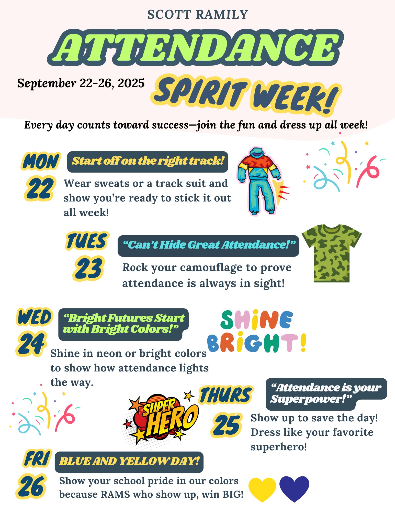  Attendance Spirit week